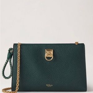 New (without tags) Mulberry Green Wallet on a Chain